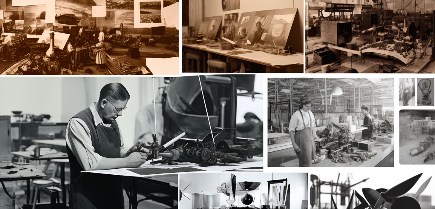 collage de fotos sobre maquetistas