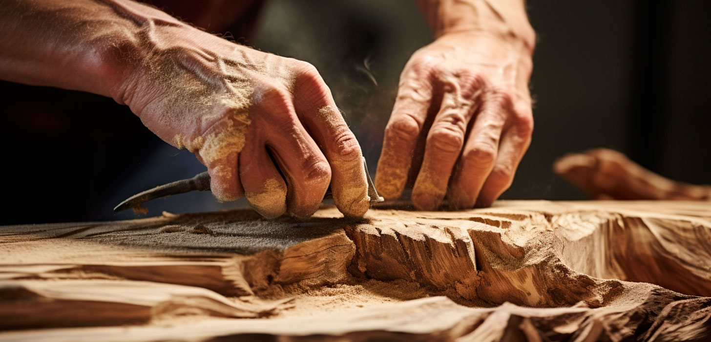 manos maquetista trabajando