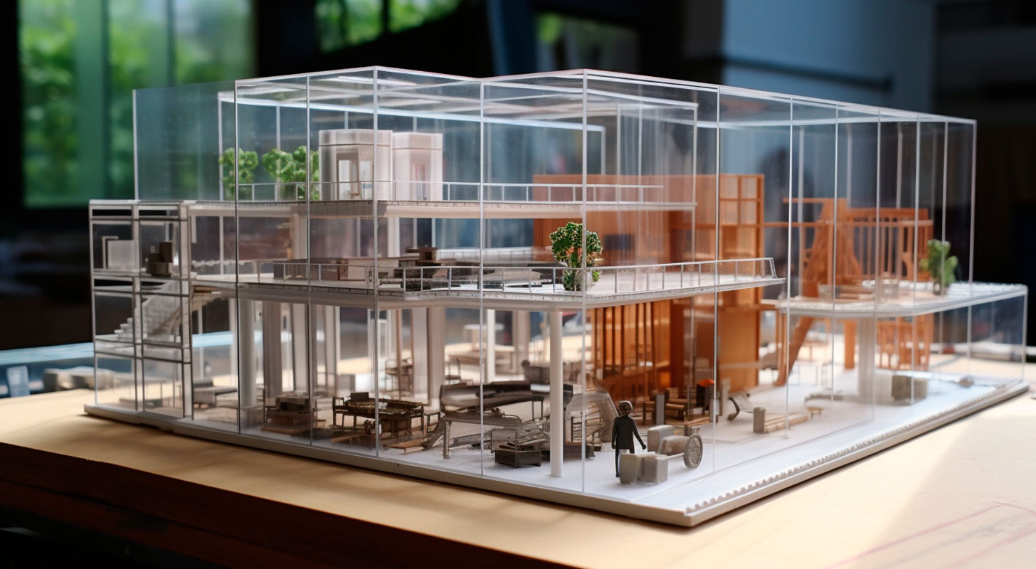 Maqueta de metacrilato