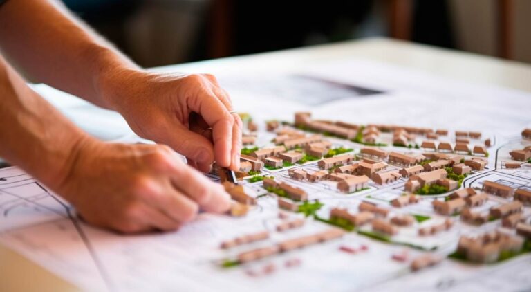 maqueta sobre plano