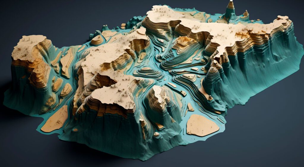 maqueta topográfica cañón