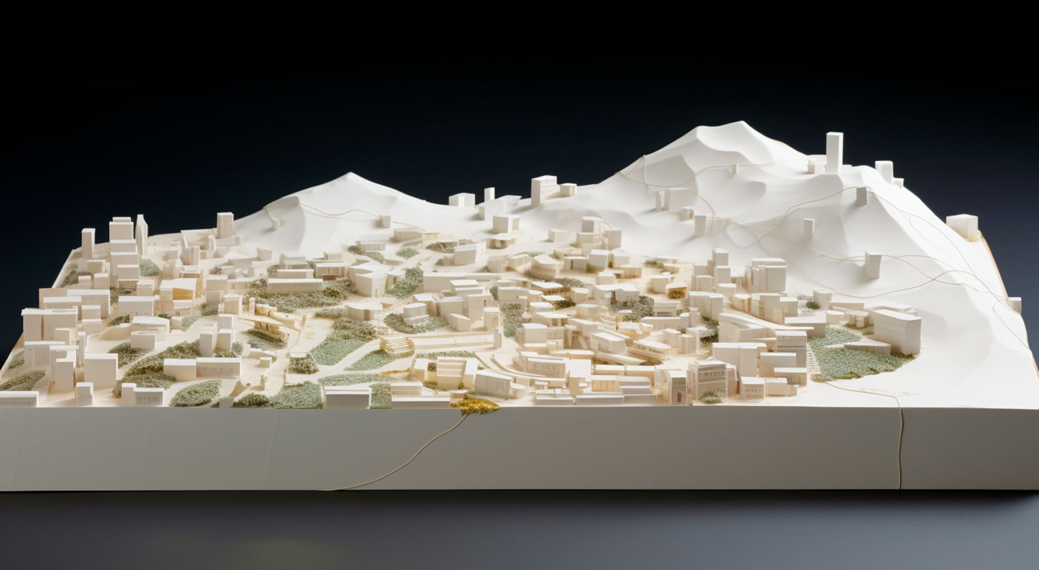 maqueta topográfica suavizada