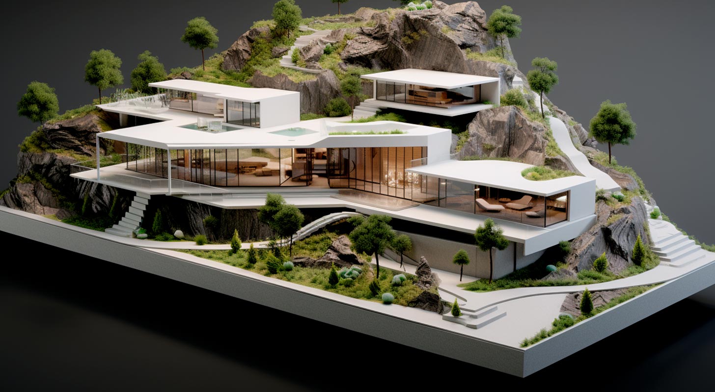 maqueta paisajismo autóctono