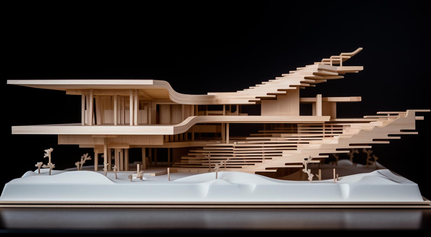 maqueta paisajismo moderno