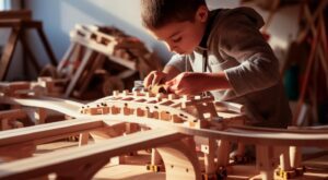 maqueta de tecnología construcción