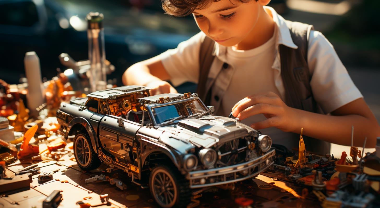 maqueta de tecnología coche