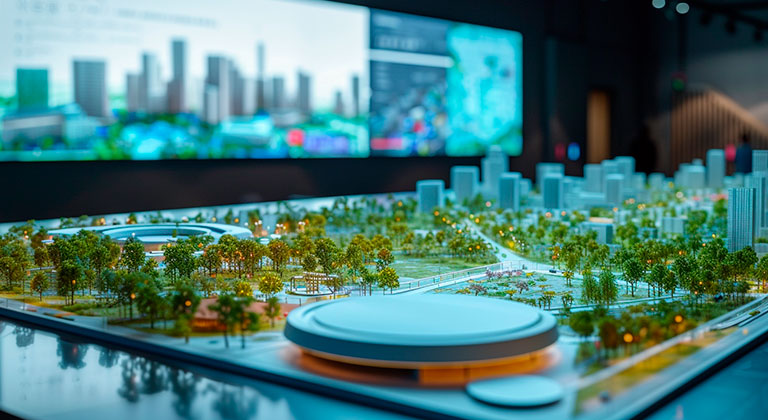 Escala de maqueta de arquitectura para presentacion