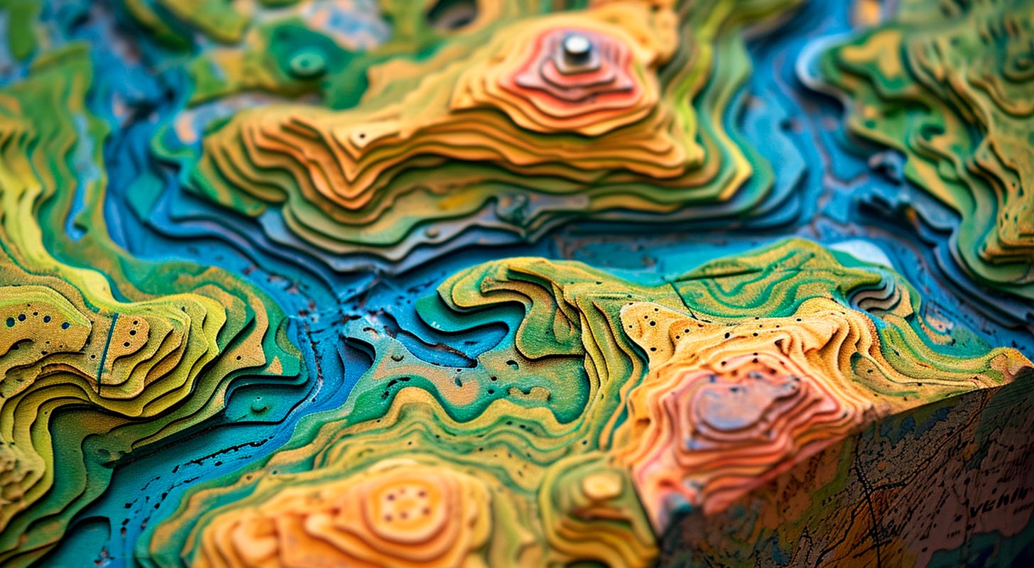 Maqueta conceptual topográfica