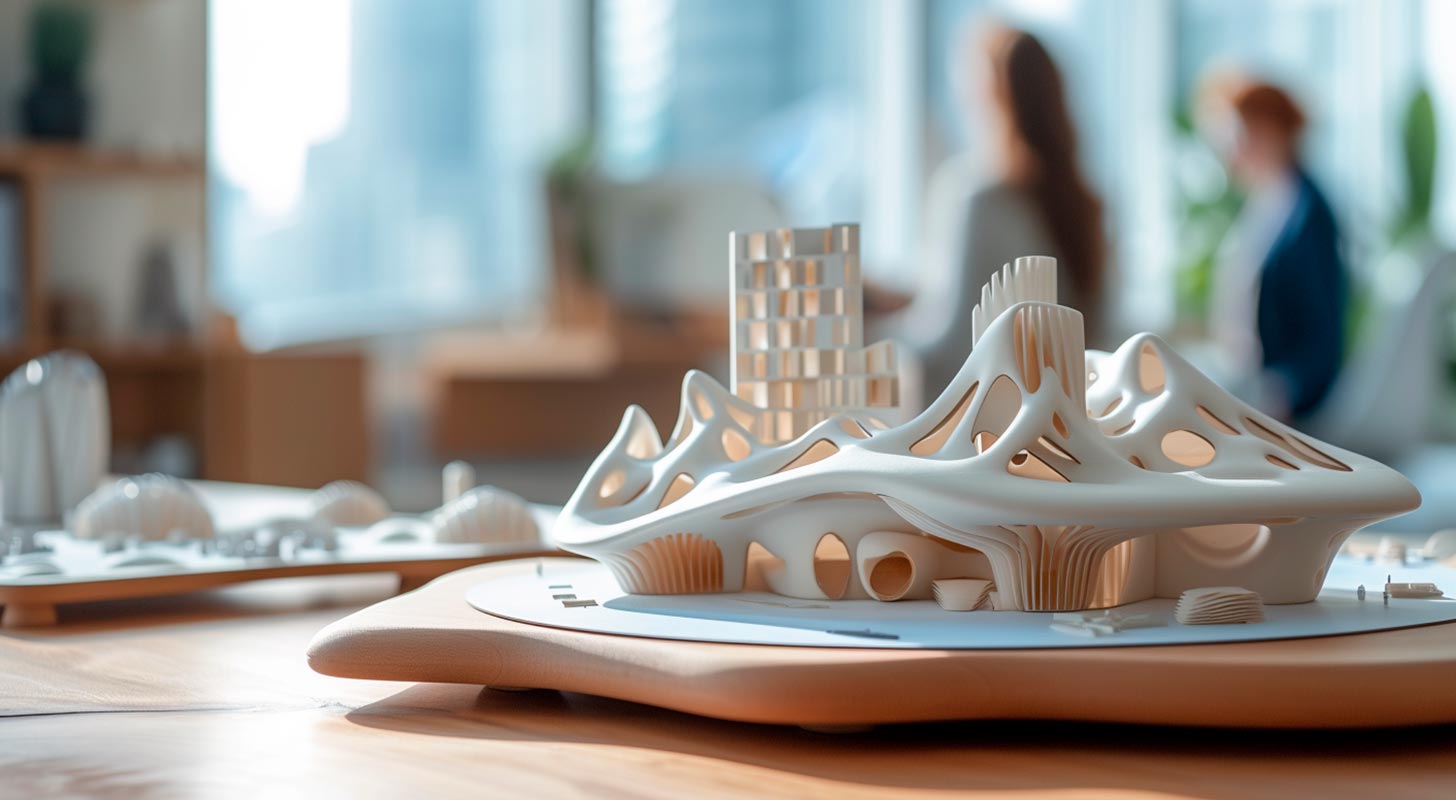 Maqueta de arquitectura orgánica