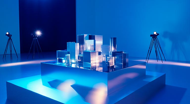 Maqueta interactiva con proyección