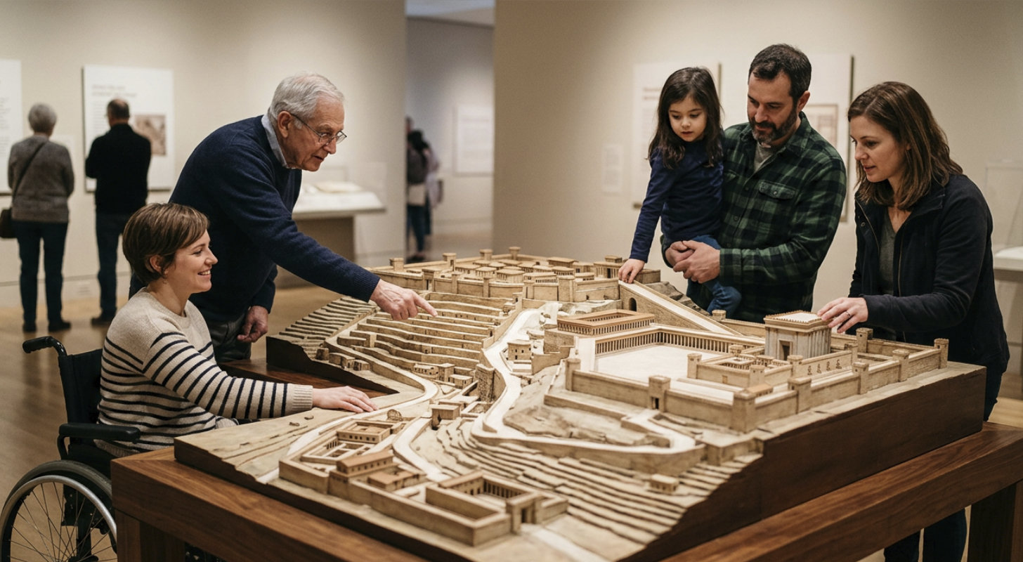 Una maqueta accesible expuesta en un museo